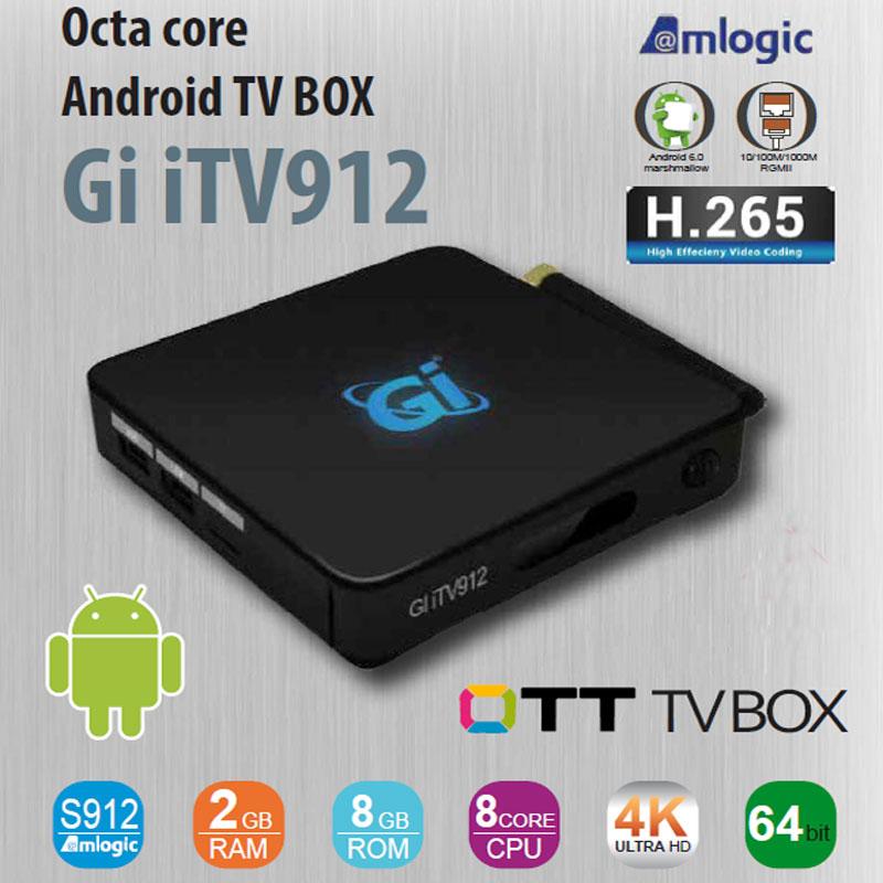 Receptor Android TV Box GI ITV912 ULTRA HD 4K