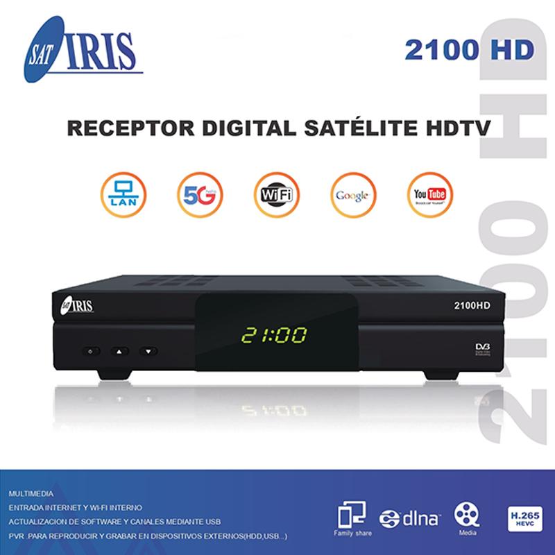 Receptor satélite IRIS 2100 HD + Cable HDMI de regalo (Distribuidor  oficial)