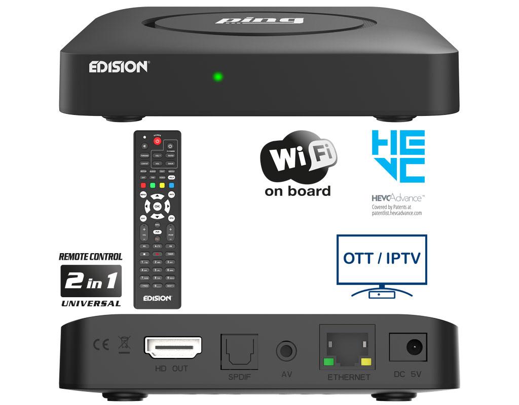 Edision PING receptor IPTV WIFI