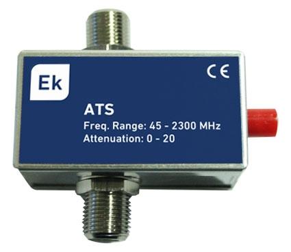 Atenuadores RF+FI Variable 20 dB - Atenuador de potencia variable de 0 a 20 dB. 47-2300 MHz