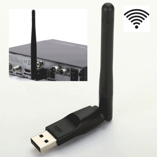 Antena WiFi 150 Mbps Wireless Lan USB 2.0  Chipset MT7601  - Adaptador USB WiFi 150 Mbps compatible con todos los receptores USB Wifi Dongle