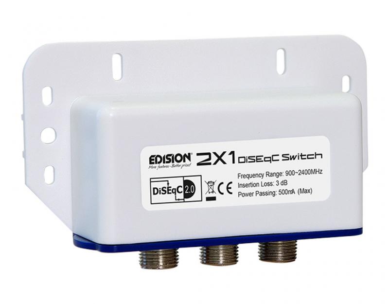 Conmutador DiSEqC EDISION 2x1 -  DiseqC EDISION 2x1, para conectar hasta 2 satélites a 1 receptor.