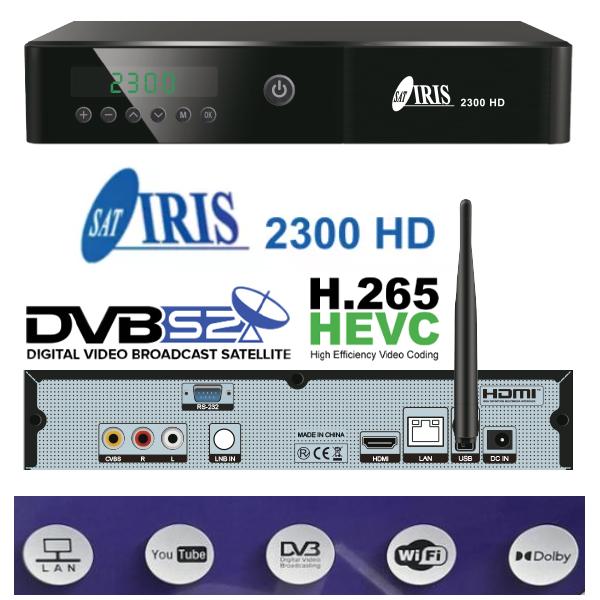 IRIS 2300 HD WIFI - RECEPTOR SATÉLITE, FULL HD, H.265 - Receptor Satélite de altas prestaciones. Más canales y más contenidos.